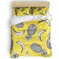 thumbnail image 1 of Haitral Tropical Microfiber Machine Made Lightweight Bedding Sets, Full, Yellow, 4-Pieces, 1 of 7