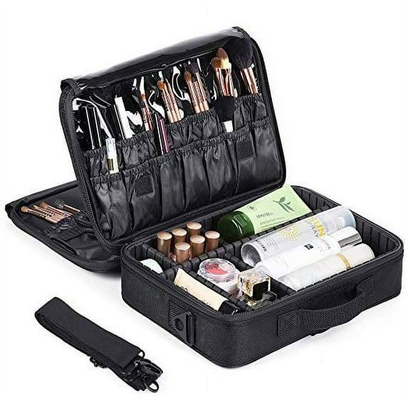 Haitral Waterproof Oxford Fabric Cosmetic Travel Bag with Adjustable Compartments