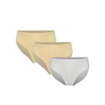 thumbnail image 1 of Haitryli 3Pcs Kids Girl's Ballet Briefs Tan Cotton Seamless Dance Underwear for Gymnastics High Cut Nude&Nude&White 130, 1 of 3