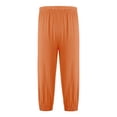 thumbnail image 1 of Haitryli Baby Boys Girls Solid Harem Pants Elastic Bloomer Sweatpants Casual Jogger Bottoms Orange 18-24 Months, 1 of 4
