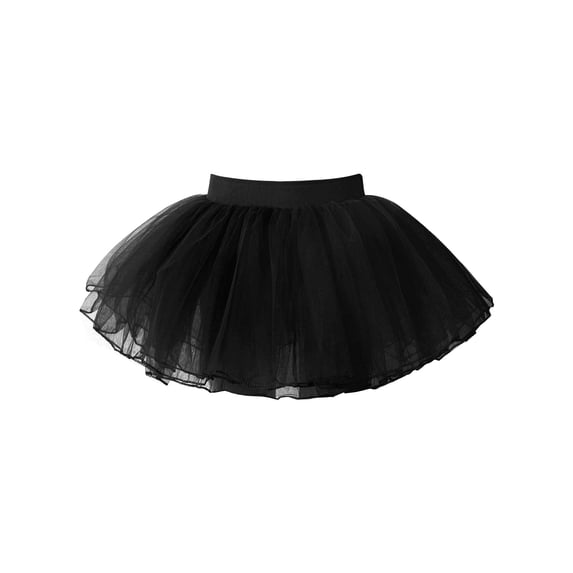 Haitryli Baby Girl 4 Layers Ballet Dance Tutu Skirt Toddler Mesh Tulle SKirt for Bitrhday Party Wedding Performance Black 1-6