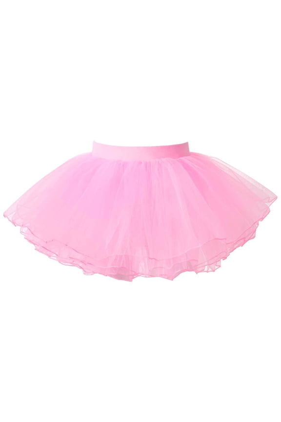 Baby Girl 4 Layers Ballet Dance Tutu Skirt Toddler Mesh Tulle SKirt for Bitrhday Party Wedding Performance Pink 1-6