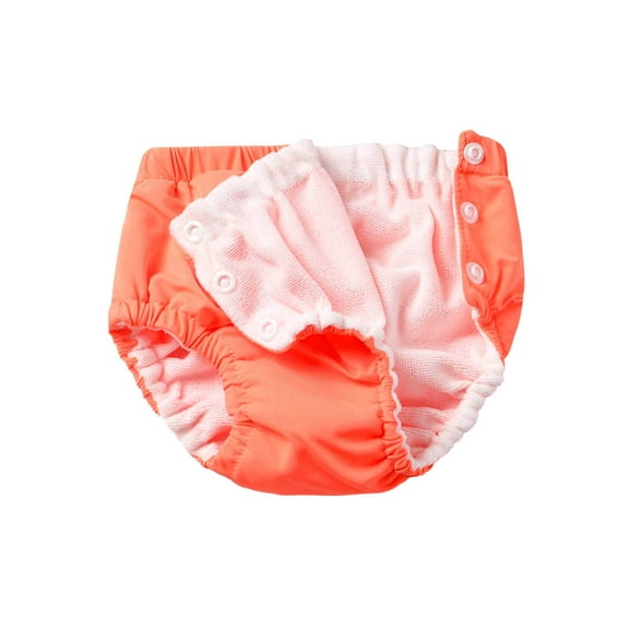 Haitryli Baby Girls Boys Swim Training Pants Bloomers Toddler Button-up Swimming Trunks Diaper Orange 9-12 Months
