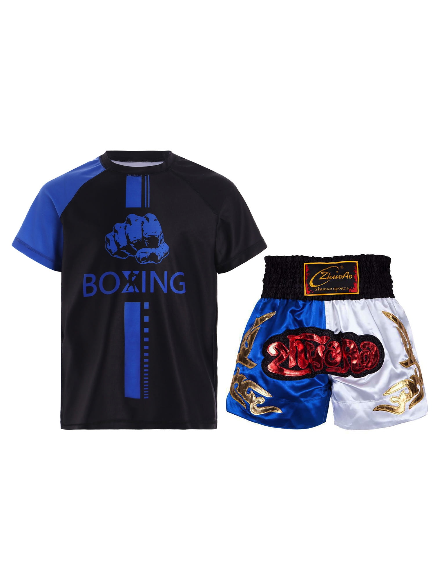 Haitryli Boys Boxing Uniform Boxer Sports Shirts with Muay Thai ...