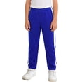 thumbnail image 1 of Haitryli Boys Girls Drawstring Sweatpants Contrasting Stripe Jogger Pants High Waisted Athletic Baggy Trousers Blue White S, 1 of 7