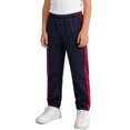 thumbnail image 1 of Haitryli Boys Girls Drawstring Sweatpants Contrasting Stripe Jogger Pants High Waisted Athletic Baggy Trousers Navy Blue Red L, 1 of 7