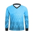 thumbnail image 1 of Haitryli Boys Goalkeeper Jersey Quick-Dry Long Sleeve Protective Sponge Pad Goalie Apparel Shirts Light Blue 16, 1 of 5