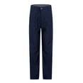 thumbnail image 1 of Haitryli Boys Kids School Uniform Flat Front Trouser Adjustable Waist Straight Long Pant Navy Blue 130, 1 of 7