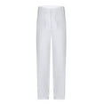 thumbnail image 1 of Haitryli Boys Kids School Uniform Flat Front Trouser Adjustable Waist Straight Long Pant White 180, 1 of 7