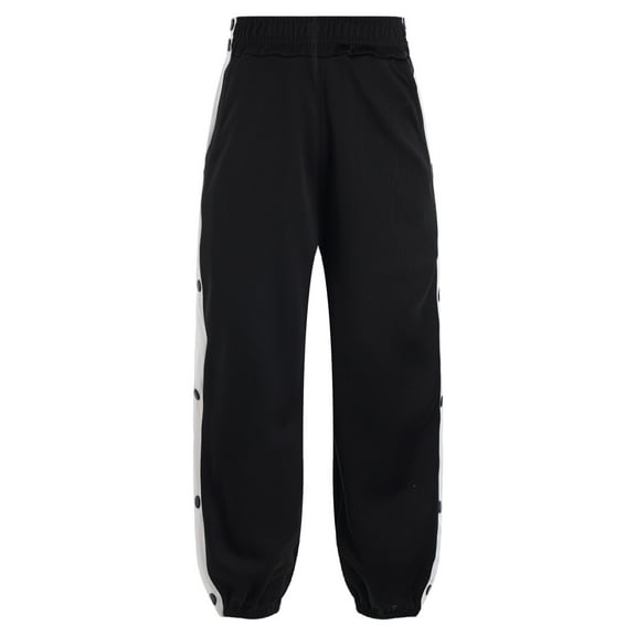Haitryli Boys Post Surgery Pants Tear Away Button Trousers Kids Track Jogging Pants Gym Activewear Black 170