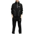 thumbnail image 1 of Haitryli Boys Sport Casual Outfits Long Sleeve Zipper Pullover Sweatshirt with Pants Set Jogging Suit Black 9-10, 1 of 6