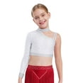 thumbnail image 1 of Haitryli Girl's Gymnastic Vest Shirt Tank Crop Top Sparkly Camisole Ballet Jazz Hip Hop Dance Performance Clothes White 10, 1 of 5