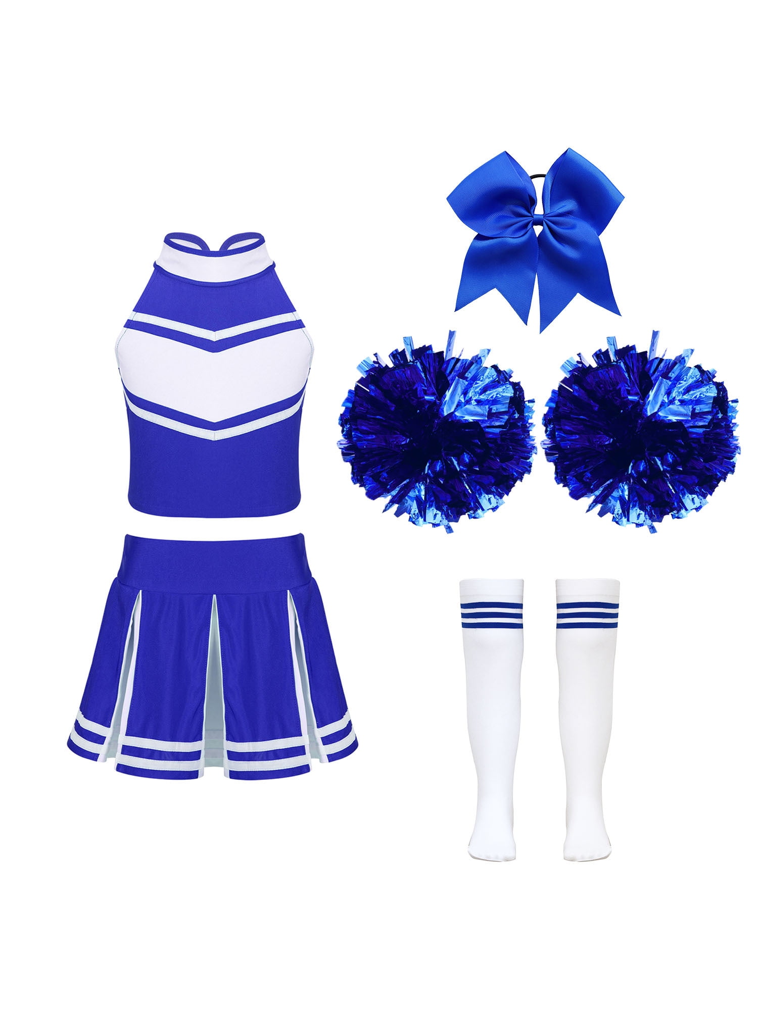 Haitryli Girls Cheerleading Outfits Cheer Leader Uniform Crop Top