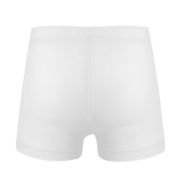 Haitryli Girls Dance Athletic Gymnastics Shorts Under Dress Dance Shorts Tumbling Bike Bottoms White 8
