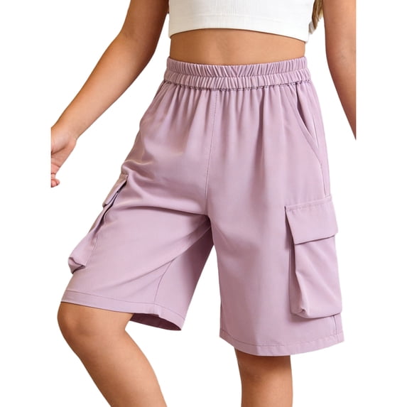 Haitryli Girls Kids Boys Cargo Shorts Hip-hop Fashion Clothing And Work Pants Gymnastic Trunk Gym Bottoms Pink 130-M