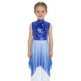 thumbnail image 1 of Haitryli Girls Liturgical Worship Praise Dance Tunic Dresses Lyrical Contemporary Dancewear Shiny Sequins Bodice Dress Blue 6, 1 of 7