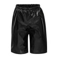 thumbnail image 1 of Haitryli Girls Metallic Shorts Jazz Street Dance Shorts Shiny Dance Hot Short School Stage Show Black 170, 1 of 6