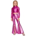 thumbnail image 1 of Haitryli Girls' Sequin Dance Clothes Set Hip Hop Jazz Modern Dancing Outfits Theme Party Dancewear Recital Suit Hot Pink 10, 1 of 7