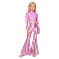 thumbnail image 1 of Haitryli Girls' Sequin Dance Clothes Set Hip Hop Jazz Modern Dancing Outfits Theme Party Dancewear Recital Suit Pink 6, 1 of 7