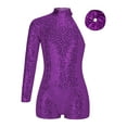 thumbnail image 1 of Haitryli Girls Sequins One Shoulder Ballet Dance Leotard Gymnastic Unitard Biketard Bodysuit Jumpsuit Dancewear Purple 6, 1 of 3