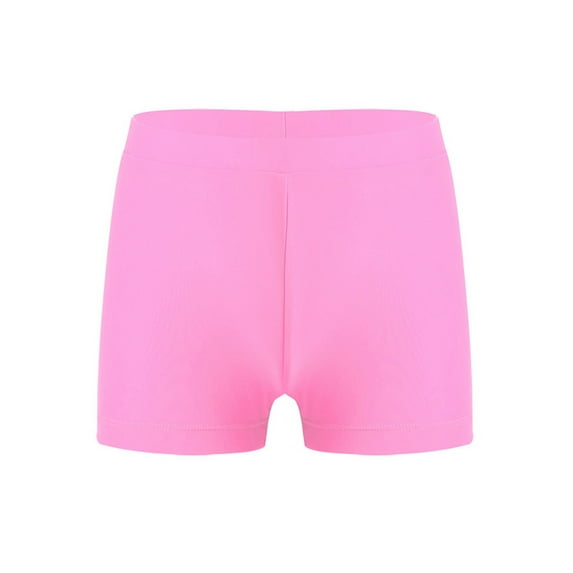 Haitryli Girls Solid Color Swimming Shorts Quick Dry Swim Trunks Beachwear Tankini Bottoms Pink 8