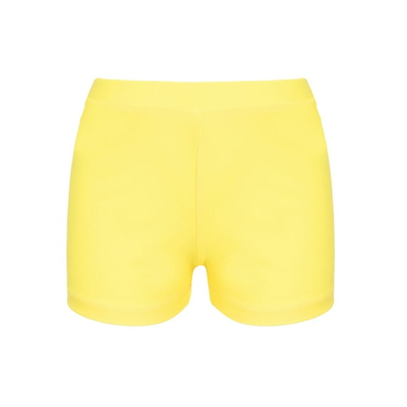 Haitryli Girls Solid Color Swimming Shorts Quick Dry Swim Trunks Beachwear Tankini Bottoms Yellow 4