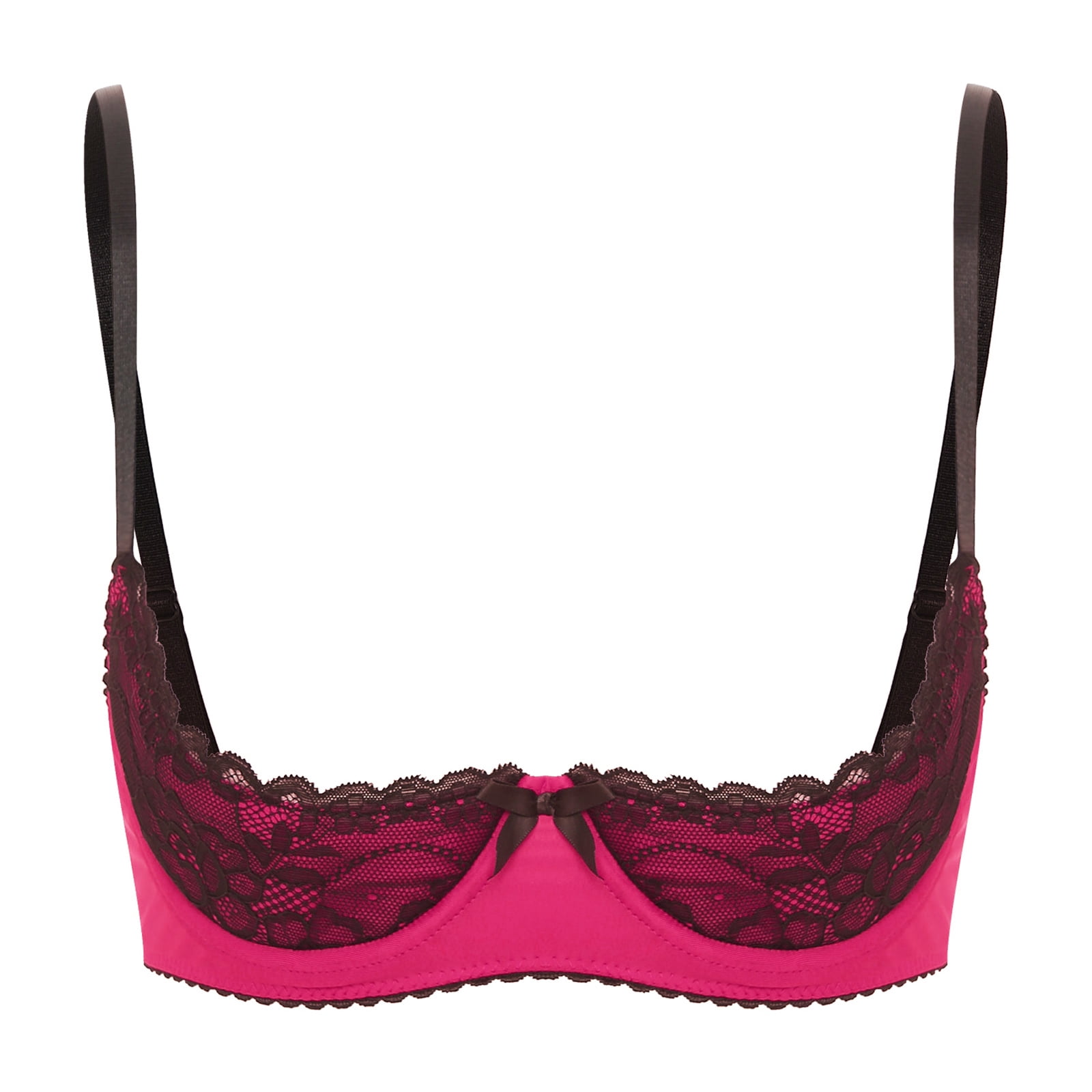 Haitryli Women's 1/4 Cup Lace Shelf Bra Brassiere Tops