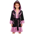 thumbnail image 1 of Haitryli Kids Boys Boxer Themed Outfit Boxing Training Outfit Satin Metallic Hooded Boxing Robes Cloak with Belt Black Pink 12, 1 of 6