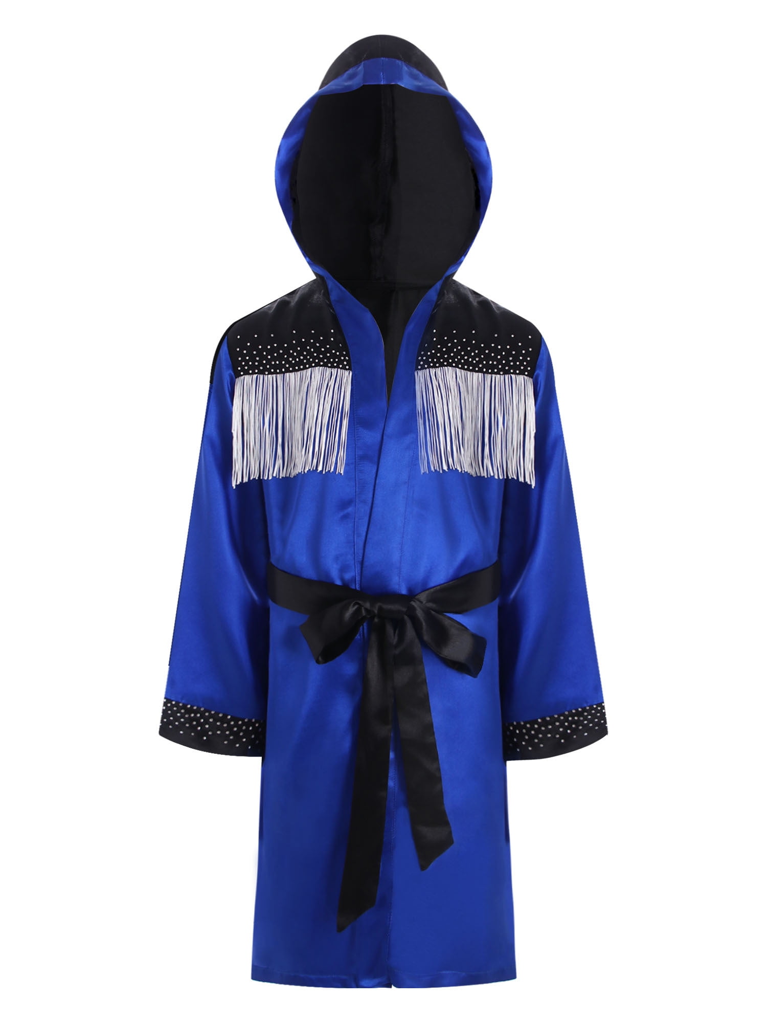 Haitryli Kids Boys Boxing Outfits Long Sleeve Tassels Boxing Robes ...