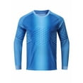 thumbnail image 1 of Haitryli Kids Boys Football Goalie Tops Soccer Training Shirts Goalkeeper Pullover with Chest Padded Sky Blue 7-8, 1 of 7