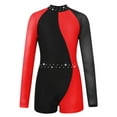 thumbnail image 1 of Haitryli Kids Boys Girls One Piece Sequined Long Sleeve Ballet Dance Leotard Gymnastic Unitard Workout Fitness Jumpsuit Red 8, 1 of 3