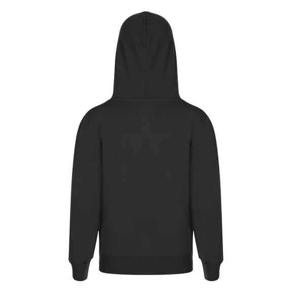 Haitryli Kids Boys Girls Solid Color Hoodie Top Long Sleeve Pullover Top with Pocket Casual Spring Black 120