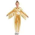thumbnail image 1 of Haitryli Kids Boys Girls Sparkle Coat with Jogger Pants Set Dance Workout Jazz Hip Hop Clothes Set 6-16 Years Gold 6, 1 of 5