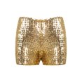 thumbnail image 1 of Haitryli Kids Boys Girls Sparkle Shiny Dance Shorts Stretch Athletic Shorts Gymnastic Jazz Hip Hop Yellow 110-120/11, 1 of 7