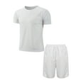 thumbnail image 1 of Haitryli Kids Boys Sport Clothing Set Basketball Shirts Tops with Mesh Shorts Kit Football Jersey White 7-8, 1 of 7