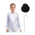 thumbnail image 1 of Haitryli Kids Girls Ballet Jazz Dance Gymnastic Skirted Leotard Sequins Magician Performance Party Outfit Set White 10, 1 of 7