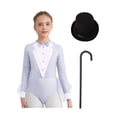 thumbnail image 1 of Haitryli Kids Girls Ballet Jazz Dance Gymnastic Skirted Leotard Sequins Magician Performance Party Outfit Set White Black 6, 1 of 7
