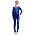 thumbnail image 1 of Haitryli Kids Girls Color Block Dance Leotard Sparkle Bodysuit Tank Ballet Unitards Gymnastic Catsuit Navy Blue 14, 1 of 5