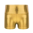 thumbnail image 1 of Haitryli Kids Girls Dance Shorts Gymnastics Ballet Tumbling Bottoms Shiny Leather Athletic Booty Shorts Gold 10, 1 of 4