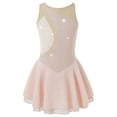 thumbnail image 1 of Haitryli Kids Girls Figure Ice Skating Dress Ballet Dance Dress Mesh Splice Lyrical Dancewear Pink 12, 1 of 7