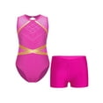 thumbnail image 1 of Haitryli Kids Girls Gymnastics Leotard Sparkly Tumbling Bodysuits Sleeveless Dance Outfit Athletic Activewear Hot Pink 12, 1 of 7