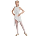 thumbnail image 1 of Haitryli Kids Girls Lyrical Dance Costume Shiny Flower Ballet Gymnastics Leotard Dress Ballerina Dancewear White 14, 1 of 7