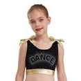 thumbnail image 1 of Haitryli Kids Girls Metallic Sports Tank Tops Sleeveless Rhinestone Dance Crop Top Jazz Hip Hop Ballet Vest Gold 8, 1 of 7
