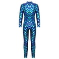 thumbnail image 1 of Haitryli Kids Girls Print Full Body One Piece Unitard Gymnastics Leotard Animal Dress Up Jumpsuit Green&Blue 145-150/L, 1 of 7