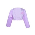 thumbnail image 1 of Haitryli Kids Girls Satin Long Sleeve Bolero Shrug Party Wedding Pageant Flower Dress Cover Up Cardigan Purple 18-24 Months, 1 of 5