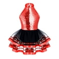 thumbnail image 1 of Haitryli Kids Girls Sequins Sleeveless Ballet Dance Dress Gymnastic Leotard Princess Ballerina Dancewear Red 14, 1 of 5