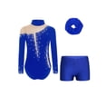 thumbnail image 1 of Haitryli Kids Girls Shiny Rhinestone Long Sleeve Ballet Dance Gymnastics Leotard Bodysuit Biketard B Royal Blue 14, 1 of 5
