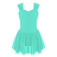 thumbnail image 1 of Haitryli Kids Girls Sleeveless Ballet Dance Dress Ballerina Tutu Skirted Leotard Lyrical Dancewear Green 4, 1 of 5