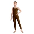 thumbnail image 1 of Haitryli Kids Girls Sleeveless Full Length Camisole Tank Unitard Gymnastics Dance Jumpsuit One Piece Outfits Brown 16, 1 of 5