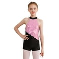 thumbnail image 1 of Haitryli Kids Girls Sleeveless Sequins Dance Leotards Gymnastic Bodysuit One Piece Romper Jumpsuit Dancewear Pink 14, 1 of 7